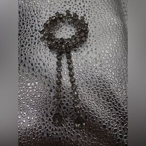 Vintage Mid-Century Smoky Rhinestone Dangle Brooch – Czech / Schreiner Style